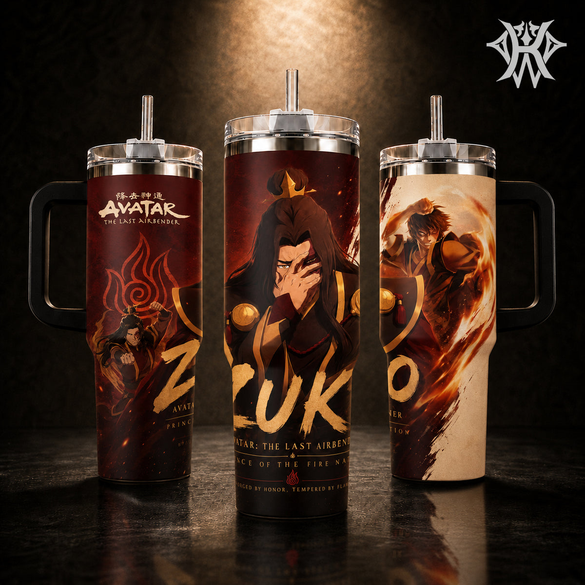 Zuko The Last Airbender Fire Nation Insulated Tumbler 20oz 40oz Cup Gift for Anime Fans