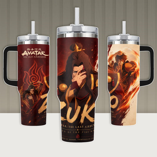Zuko The Last Airbender Fire Nation Insulated Tumbler 20oz 40oz Cup Gift for Anime Fans