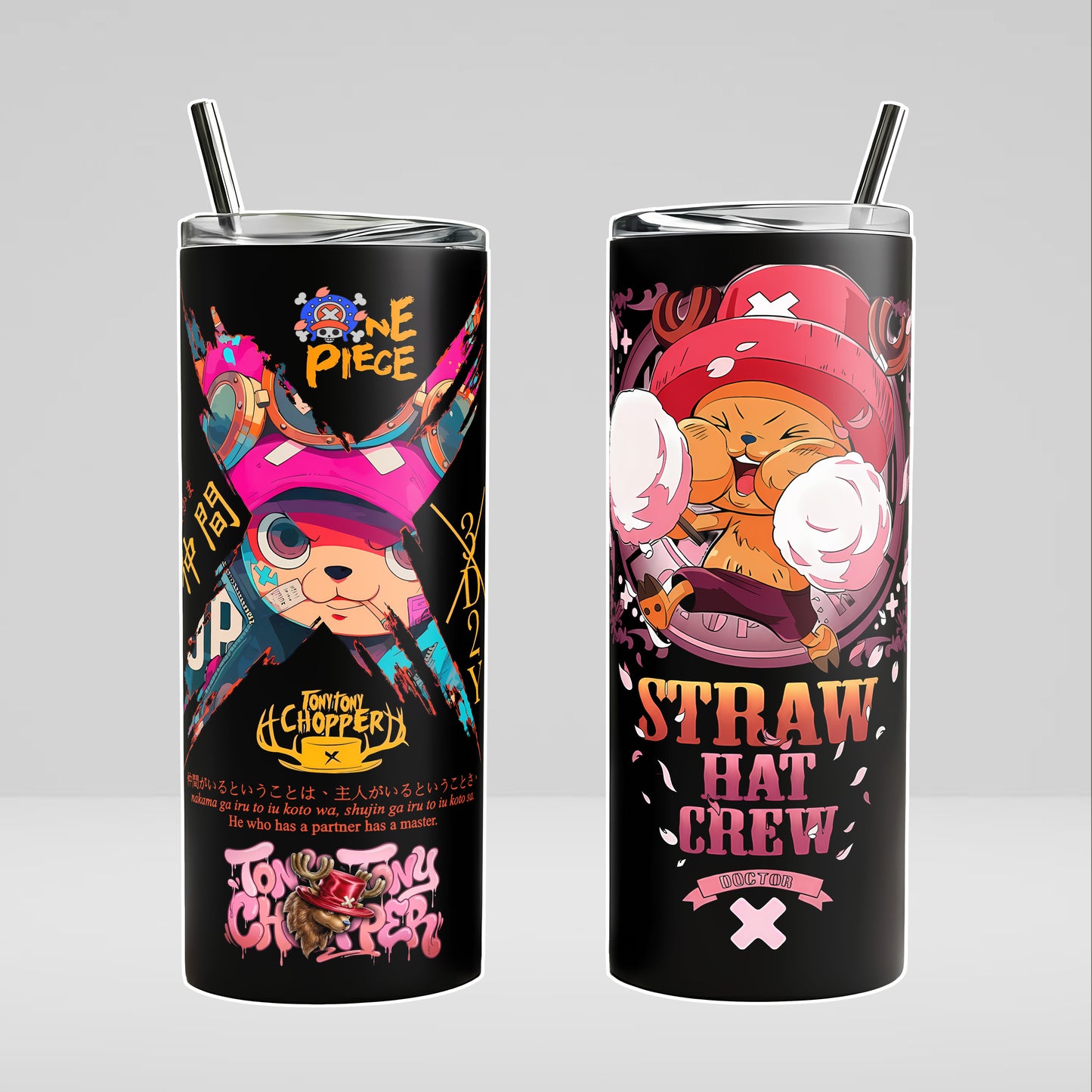 Limited Edition Tony Chopper Tumbler, Anime Straw Hat Crew Cup 40 oz Tumbler With Handle, Tumbler 20oz No Handle