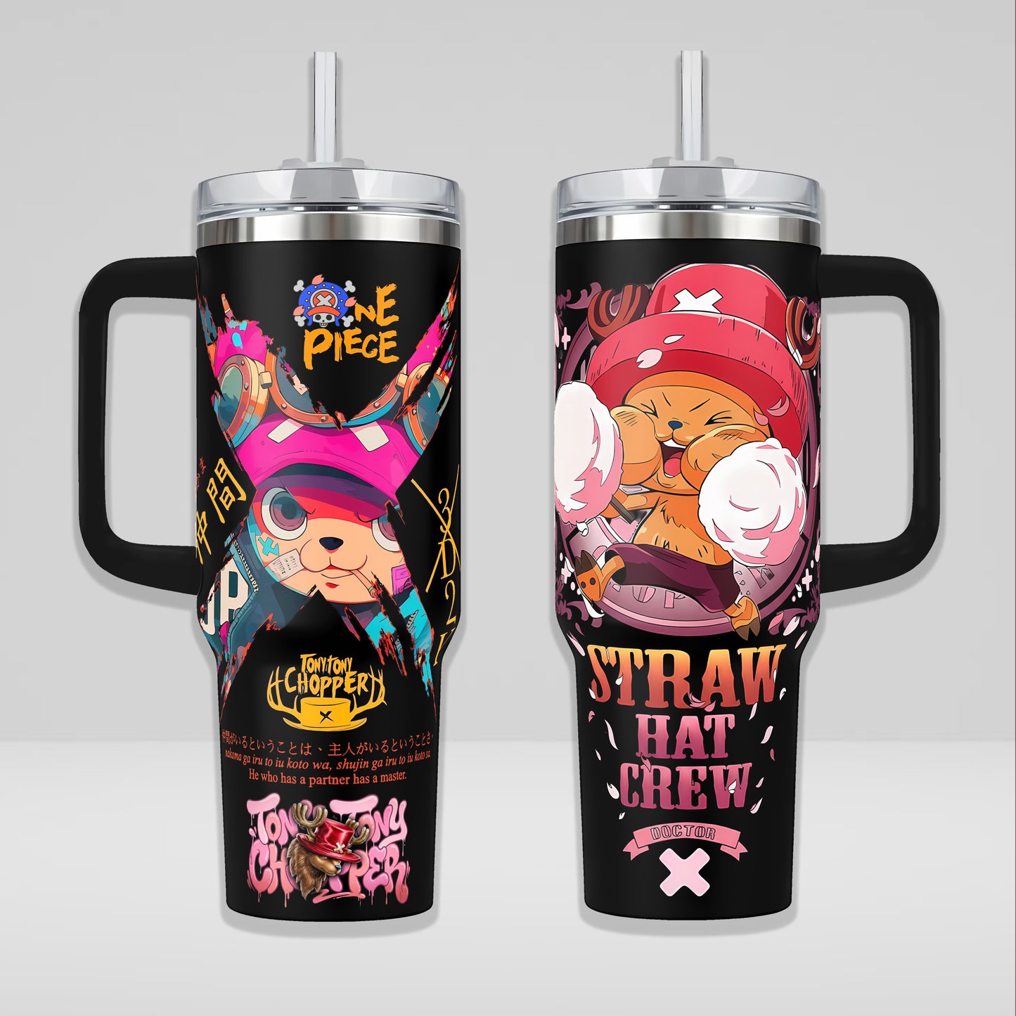 Limited Edition Tony Chopper Tumbler, Anime Straw Hat Crew Cup 40 oz Tumbler With Handle, Tumbler 20oz No Handle